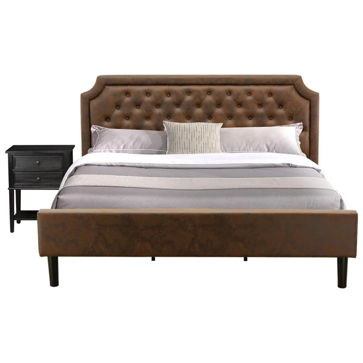 2 Pieces Wood King Bedroom Set J2150