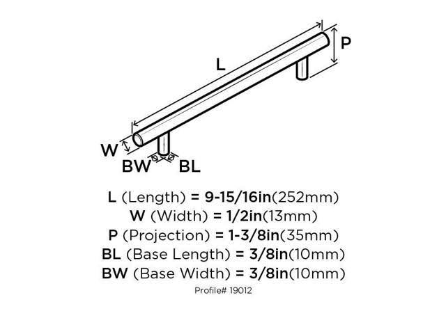 10 Pack Sterling Nickel Cabinet Pull C5642