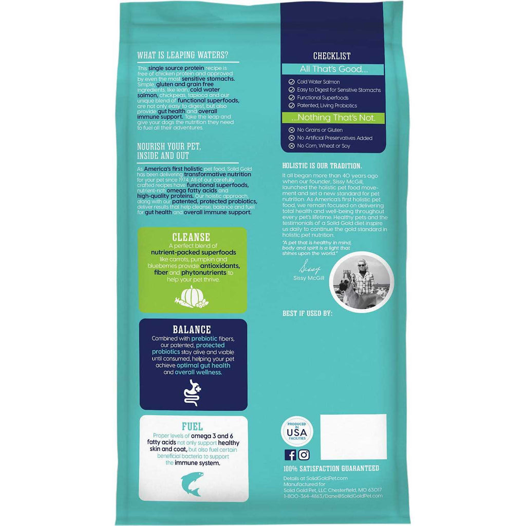 Solid Gold Leaping Waters Cold Water Salmon Dry Dog Food X4229
