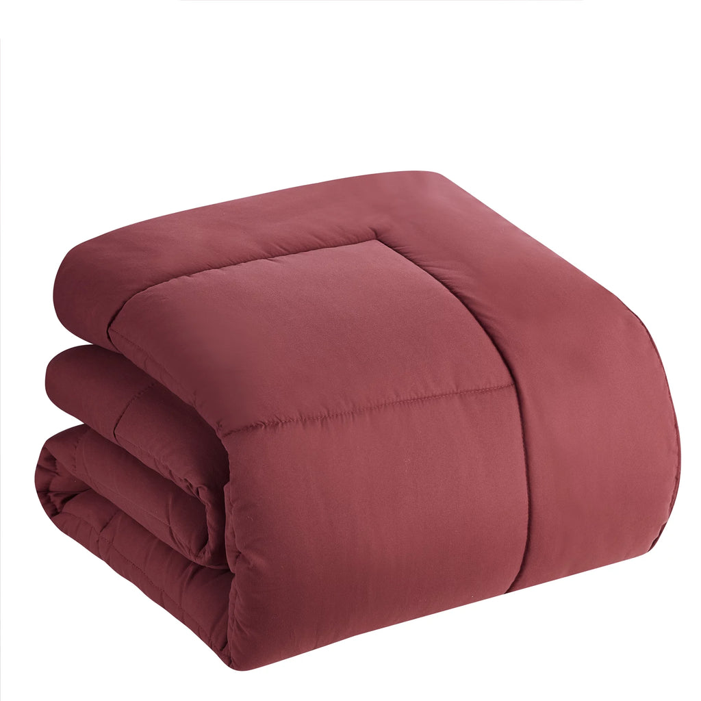 Burgundy 7-piece Queen Comforter Set K376