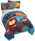 Kids 4 Piece Twin Bed Set 100% Microfiber Blue X2522