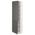 White High Cabinet with Shelves & 2 Doors J1307
