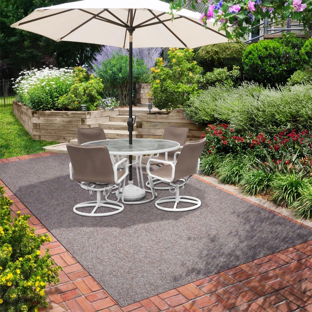 Indoor Outdoor Carpet with Rubber Marine Backing - Brown - 6 Feet x 30 Feet M3202