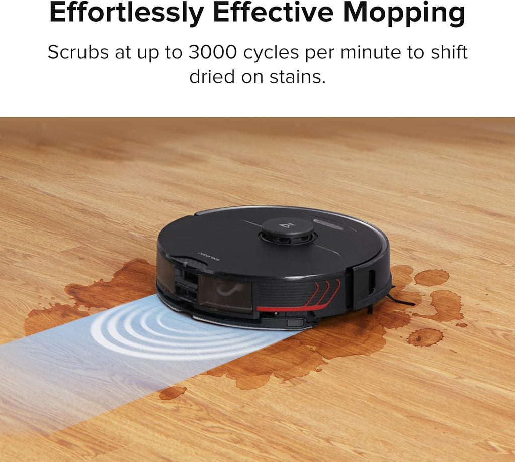 Robot Vacuum and Sonic Mop, 5100Pa Suction, Auto Lifting Mop D28545