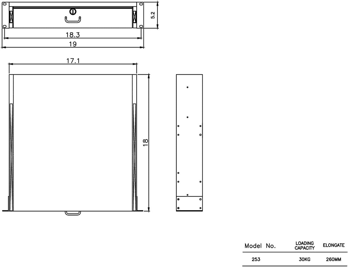 19 Inch Locking Rack Mount Drawer Server Cabinet Case (4U) D191495