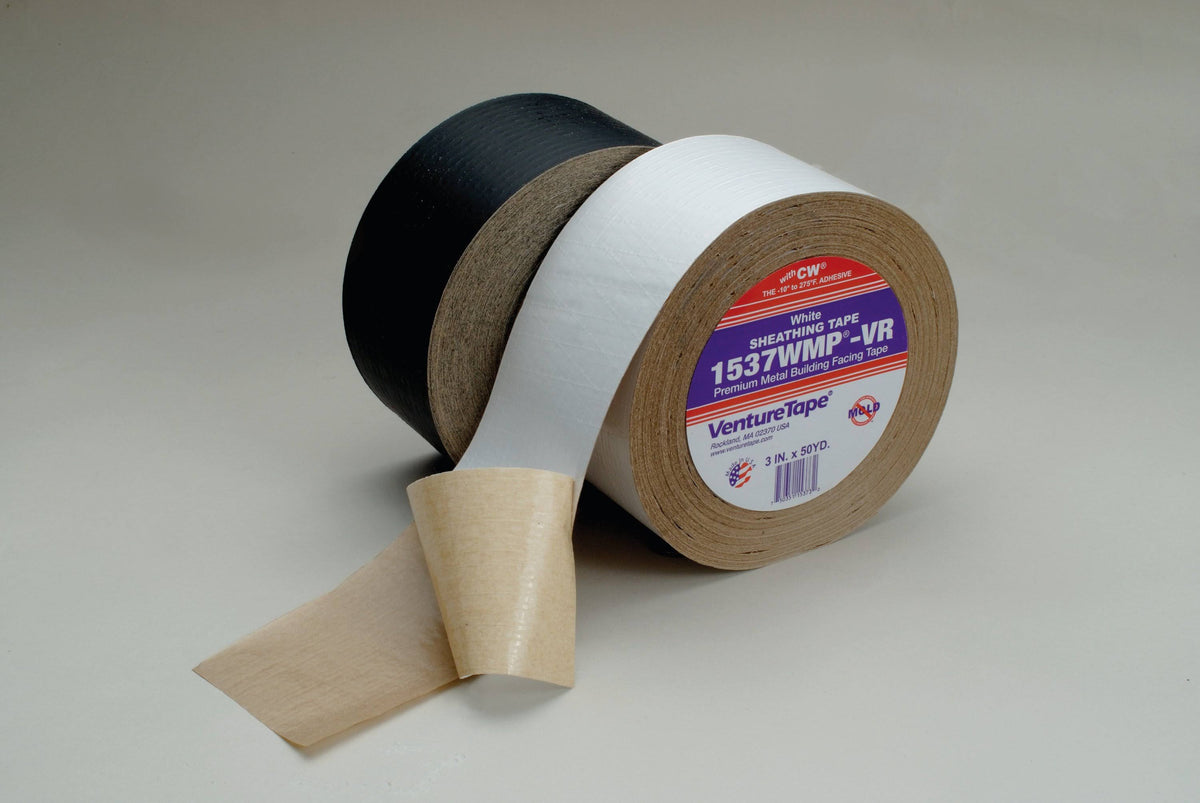 Black Metal Building Facing Tape, 72 mm x 45.7 M, 16 per Case O832062