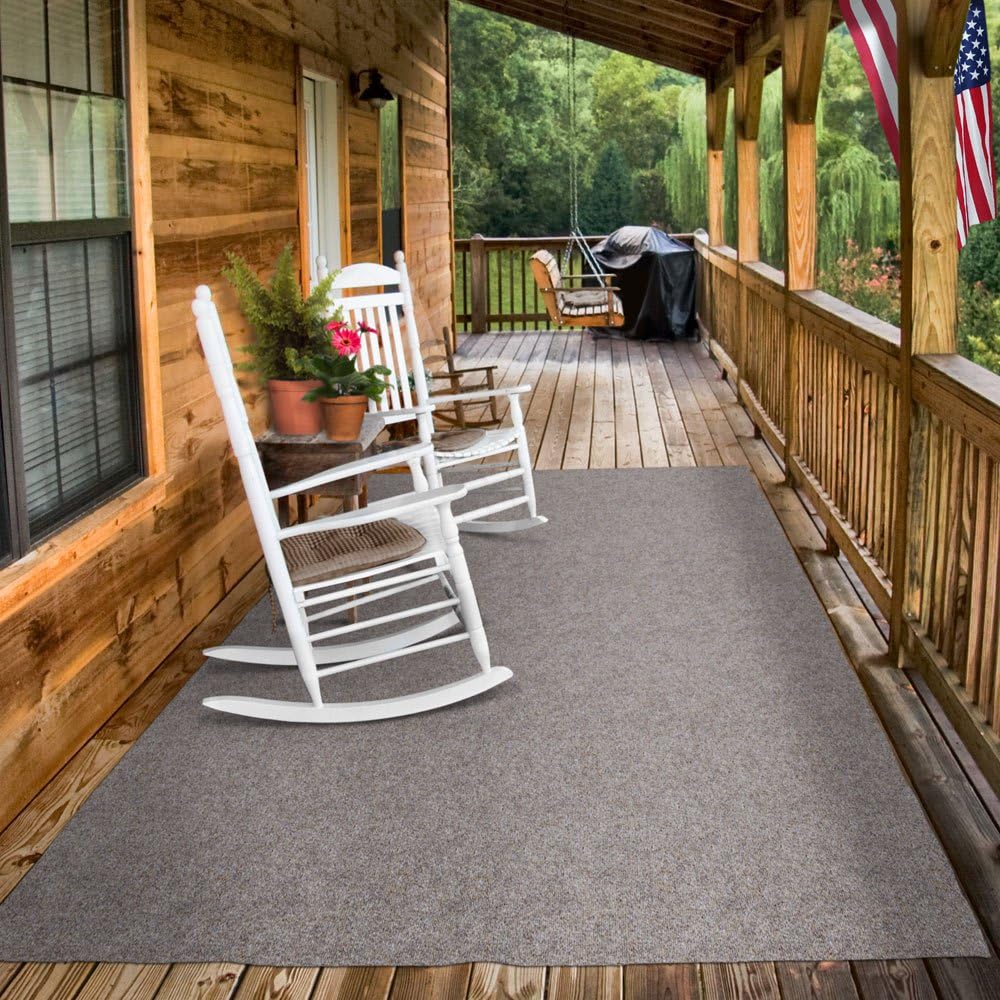 Indoor Outdoor Carpet with Rubber Marine Backing - Brown - 6 Feet x 30 Feet M3202