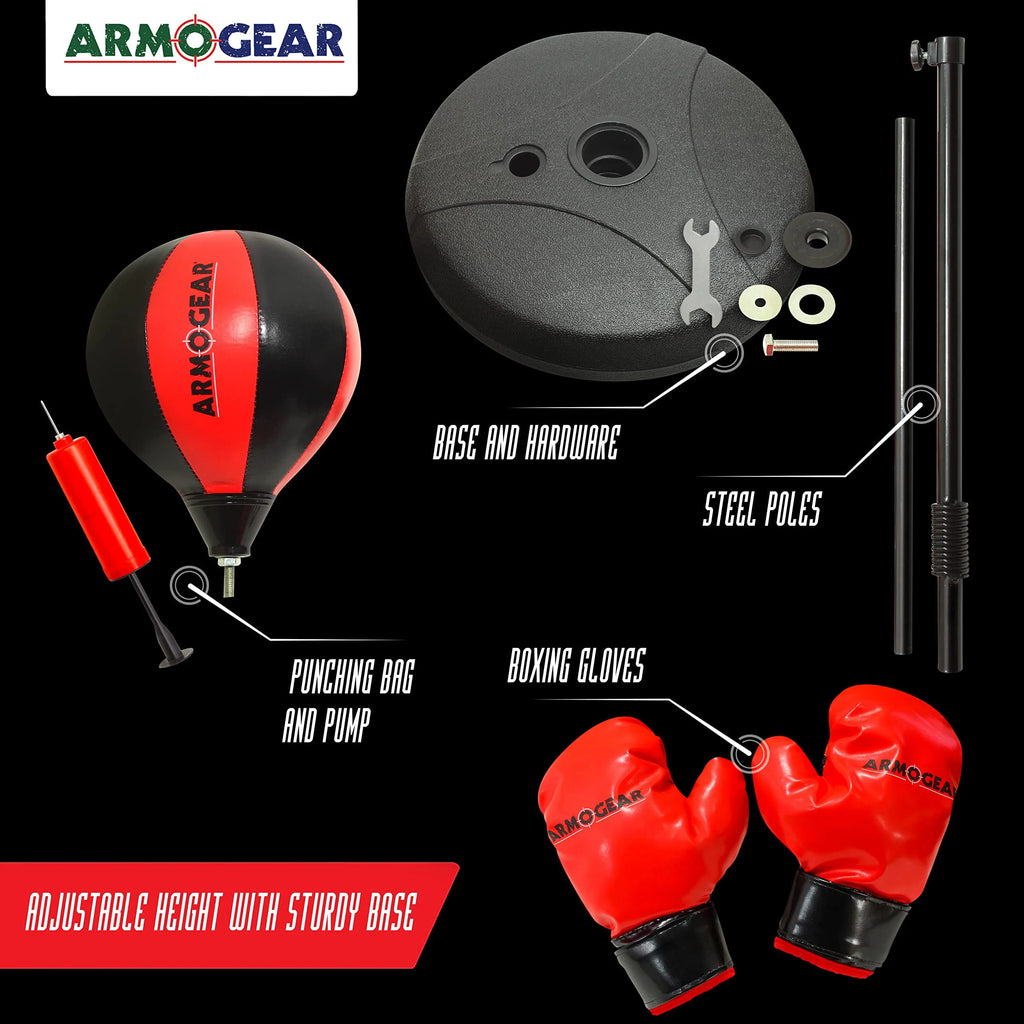 Kids Punching Bag with Stand, Gloves & Pump G54418