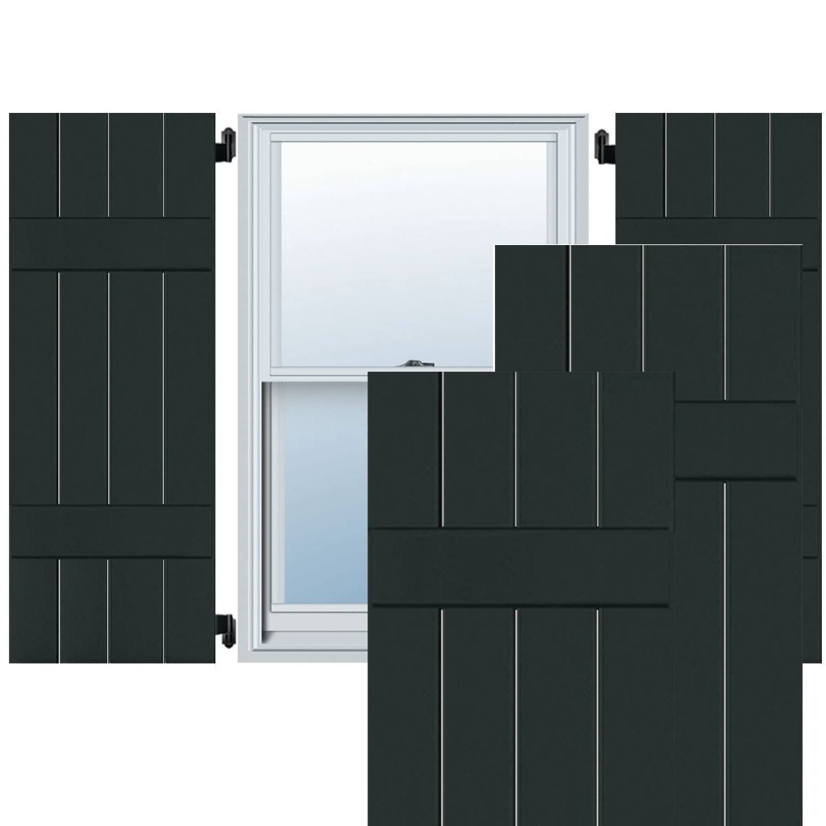 Real Wood Pine Board-n-Batten Shutters O475568