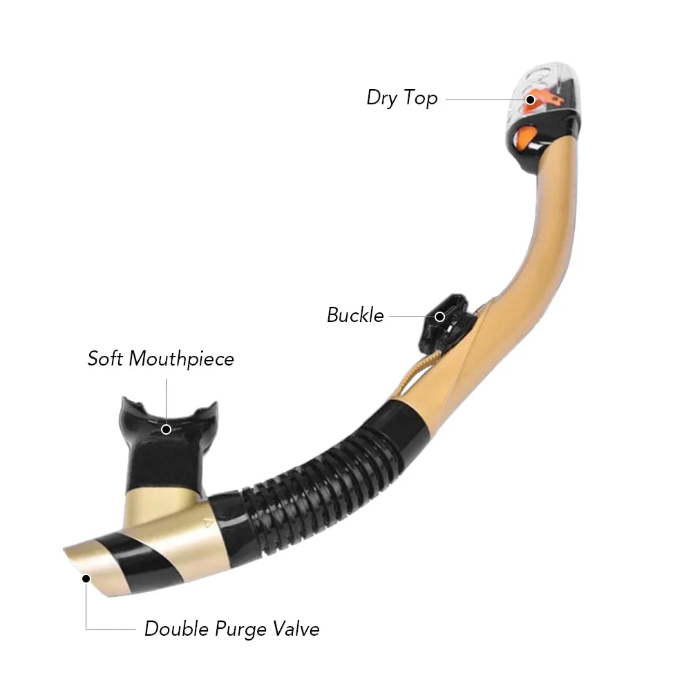 Leakproof Snorkel Set with Anti fog Goggles and Snorkel Tube C74990