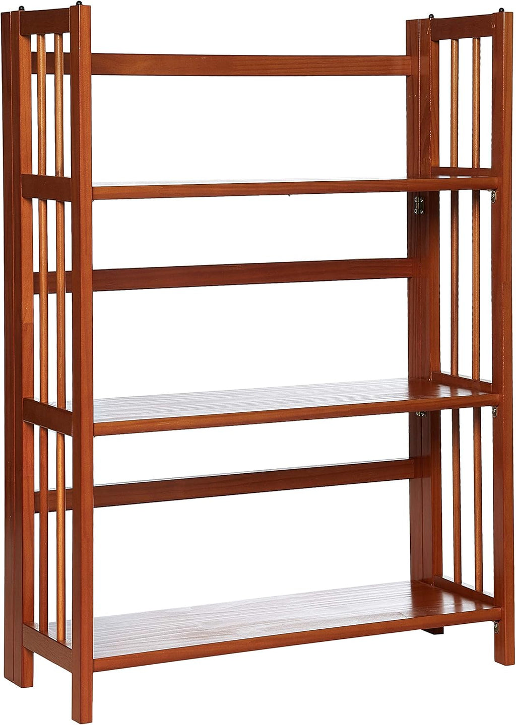 White 3-Shelf Folding Bookcase N29962