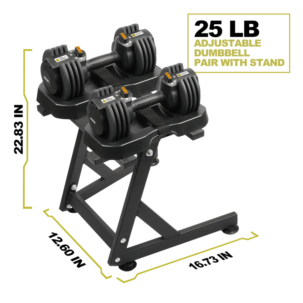 Adjustable Dumbbell Pair with Stand A6674
