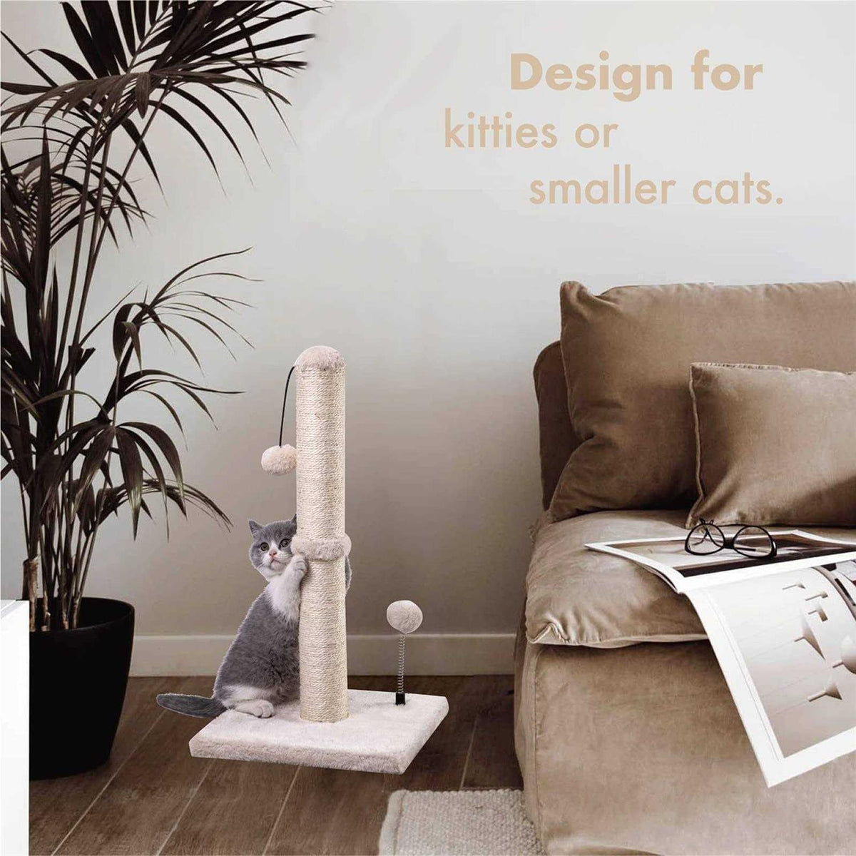 Cat Scratching Post Sisal Hanging Ball O3640