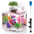 1.6 Gallon Betta Fish Tank Aquarium with Heater and Filter S8410