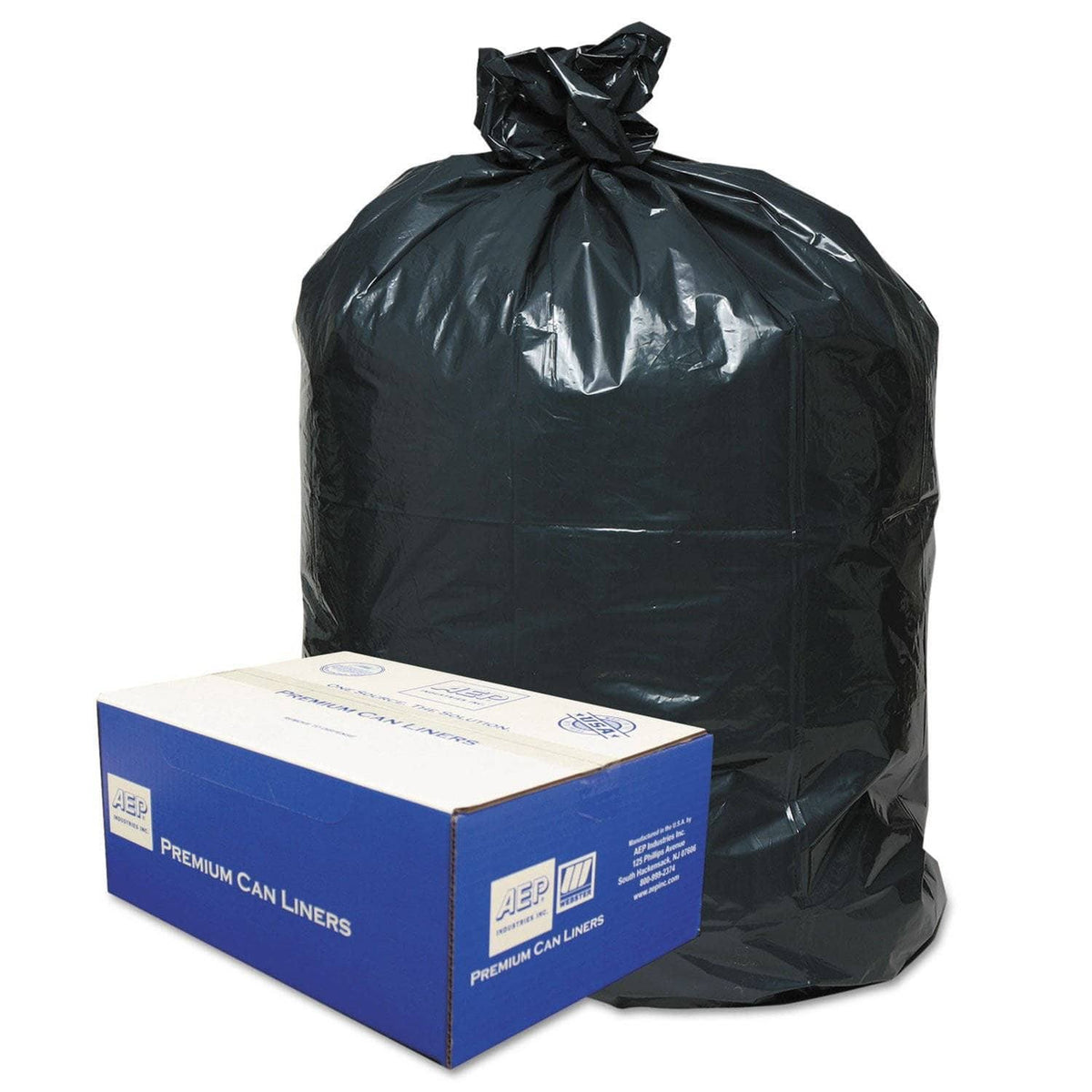 2-Ply Low-Density Can Liners 30gal .71 Mil 30 x 36 Black 250/Carton G93515