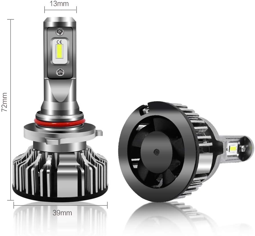 6500K Xenon White LED Headlights Bulbs Pack of 2 W552