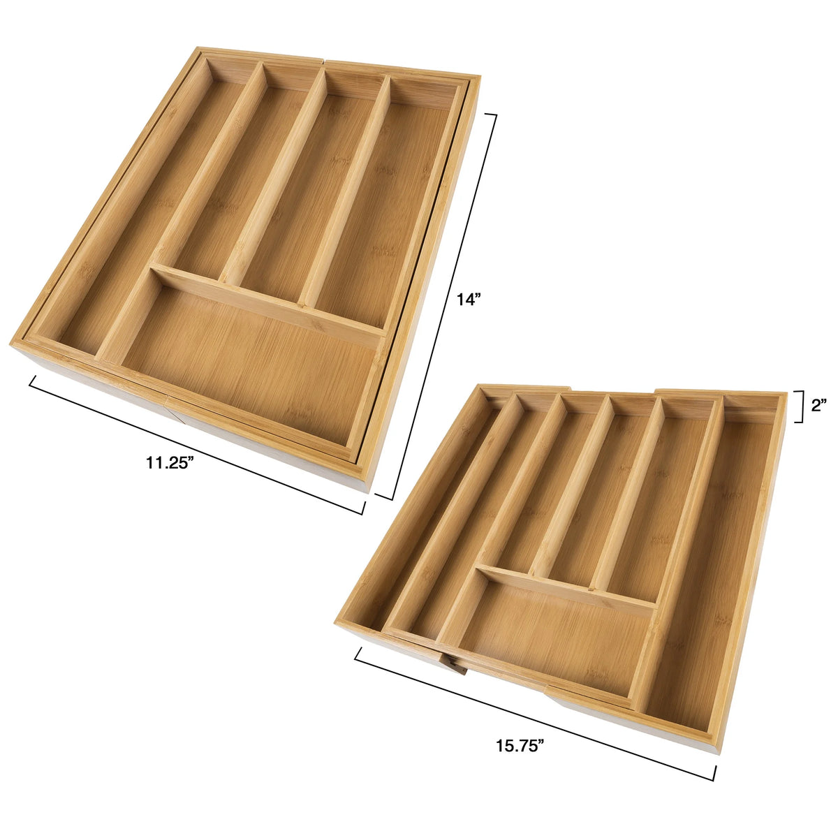 Bamboo Expandable Utensil Drawer Organizer E1017