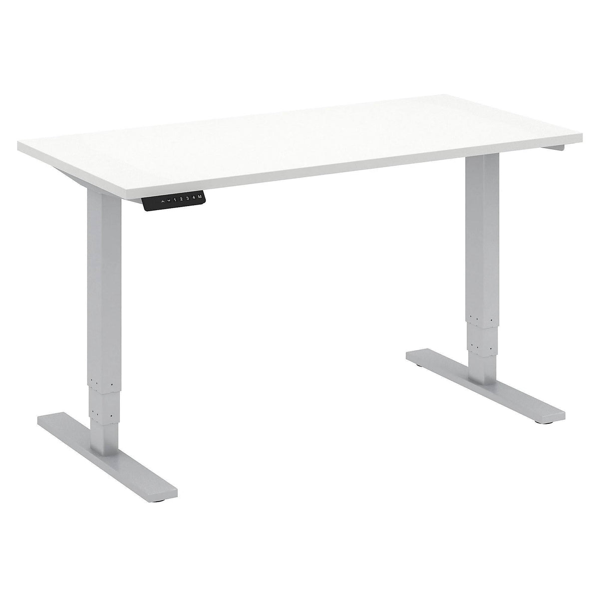 White Height Adjustable Standing Desk D549
