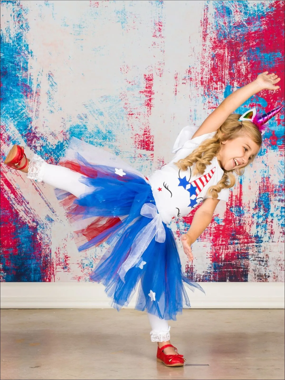 American Unicorn Star Tutu Skirt Set