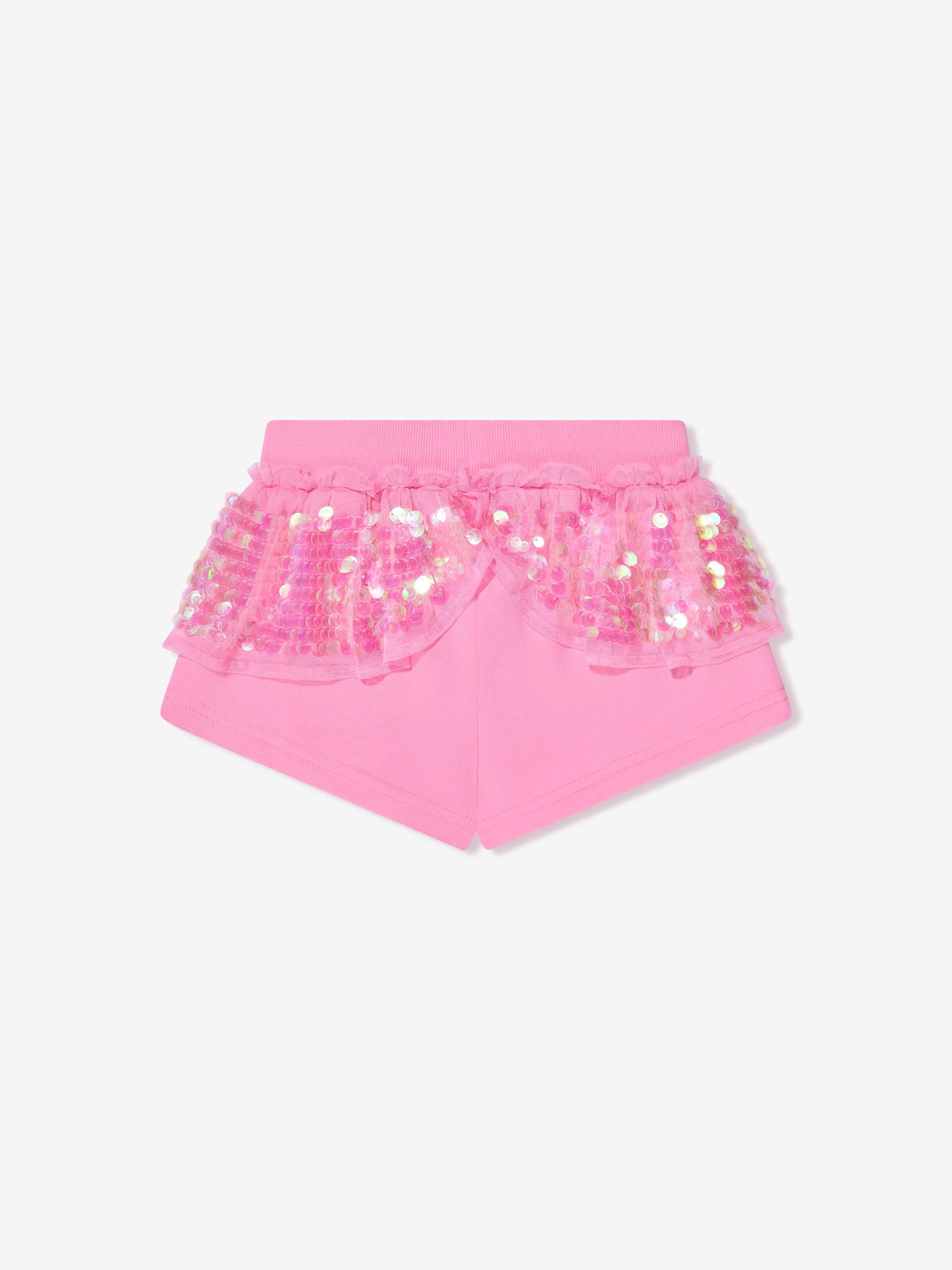 Angels Face Girls Sequin Lindsey Shorts in Pink