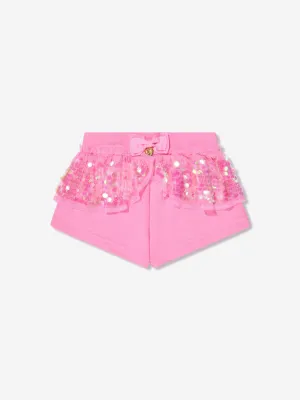 Angels Face Girls Sequin Lindsey Shorts in Pink