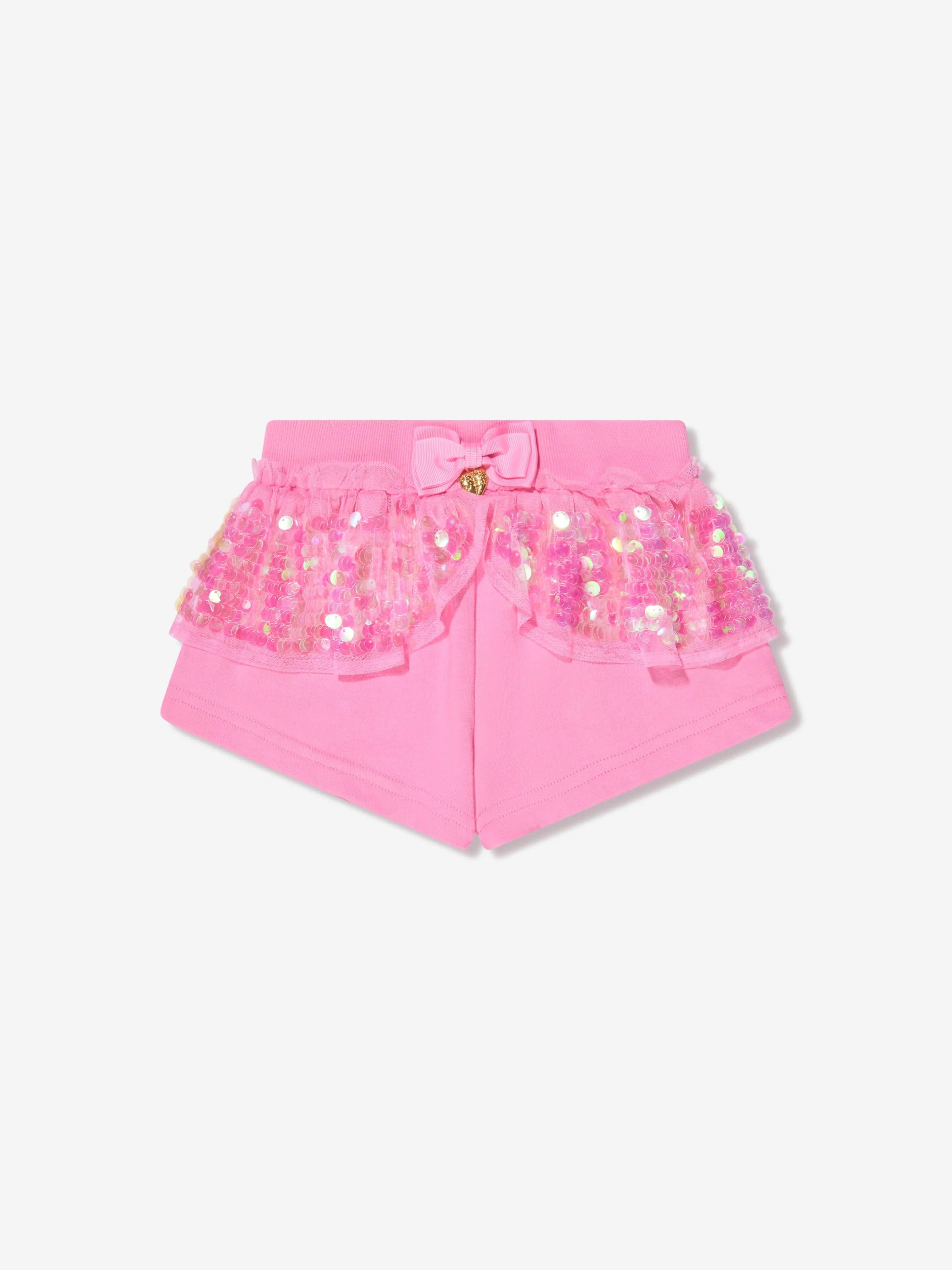 Angels Face Girls Sequin Lindsey Shorts in Pink