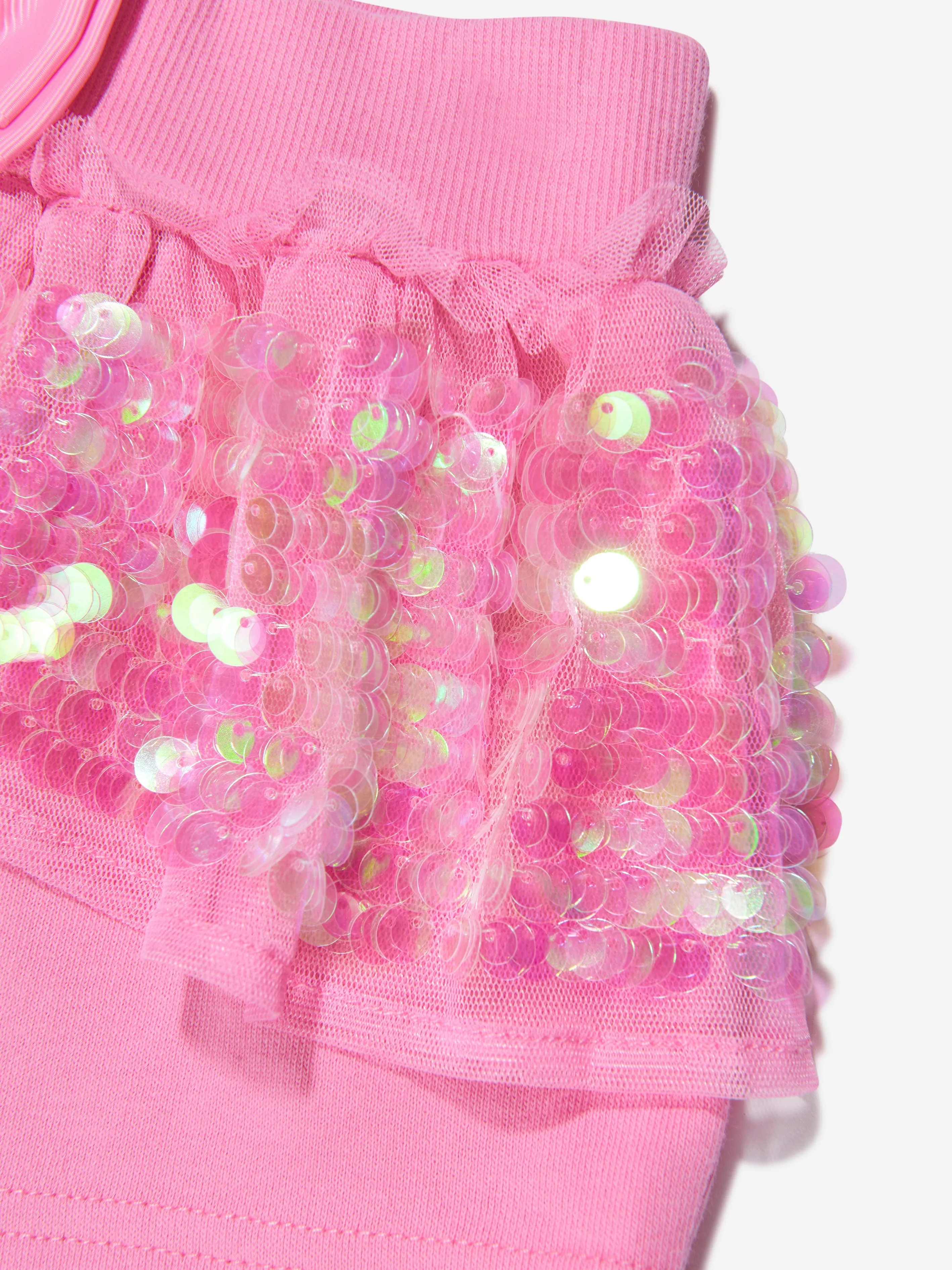 Angels Face Girls Sequin Lindsey Shorts in Pink