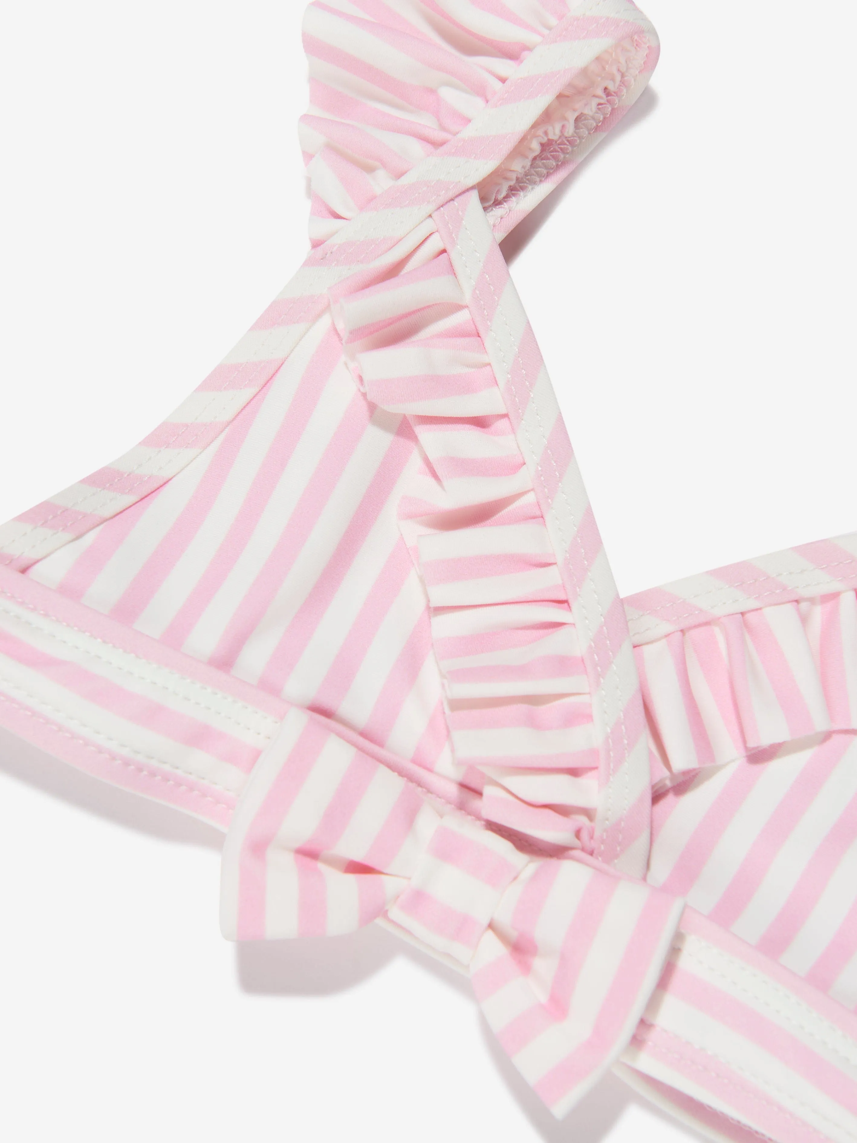 Angels Face Girls Striped Algarve Bikini in Pink