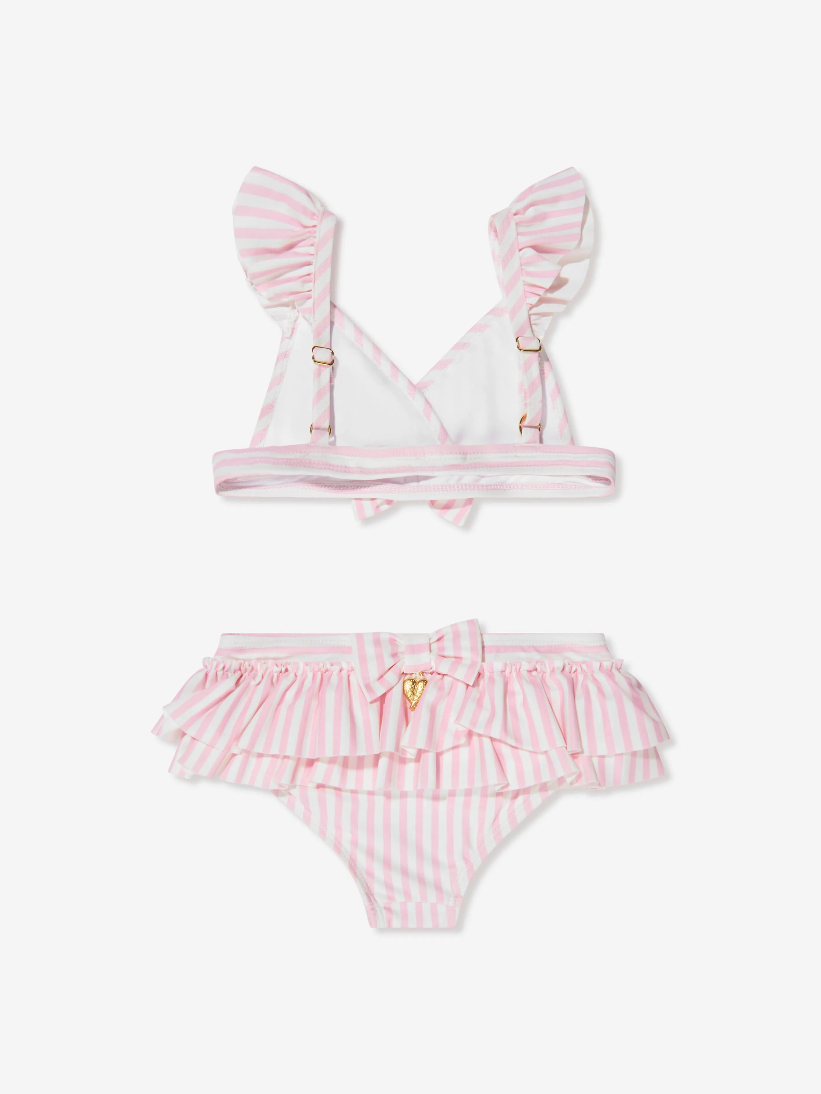 Angels Face Girls Striped Algarve Bikini in Pink