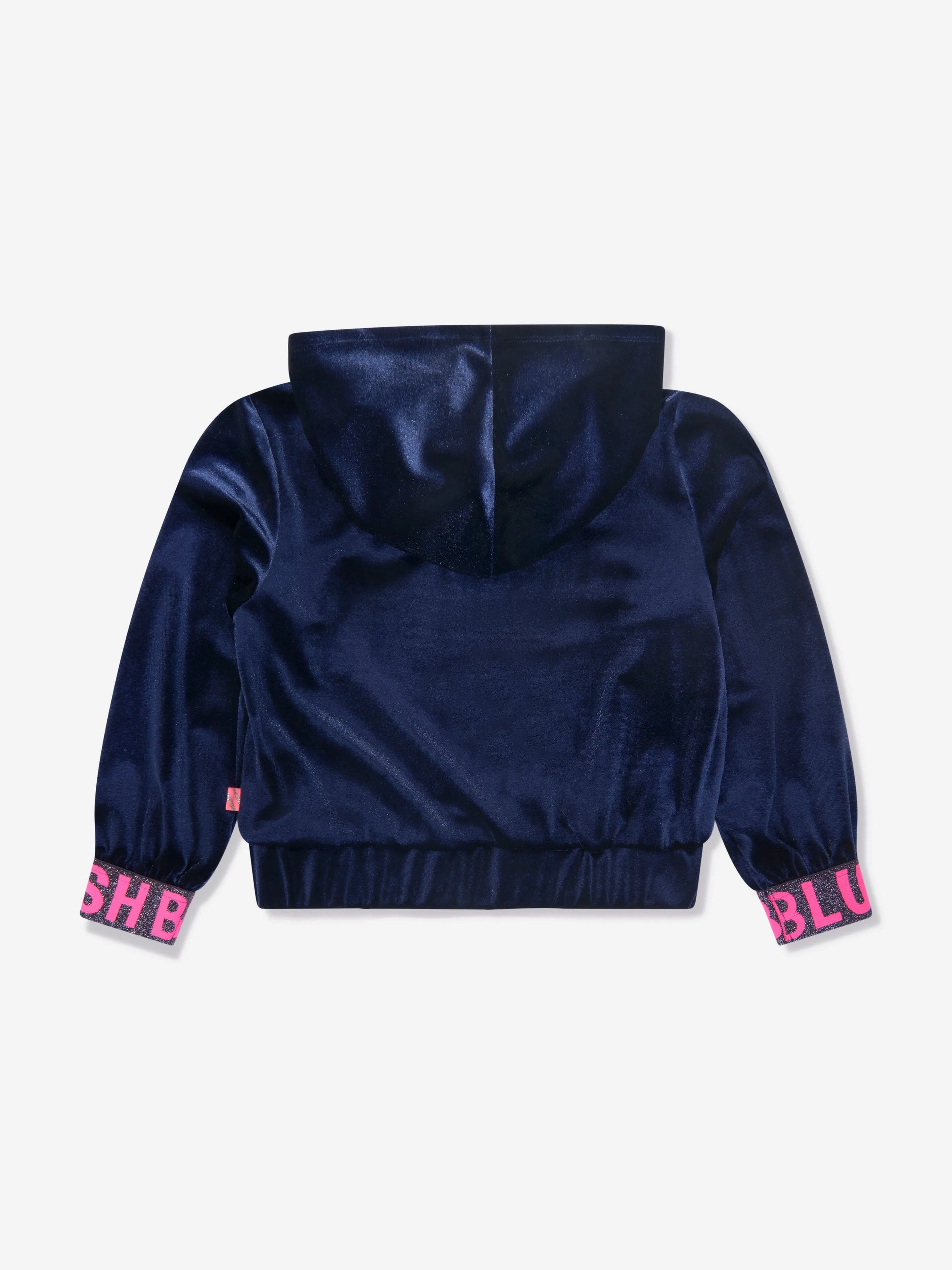 Billieblush Girls Sequin Heart Hoodie in Navy