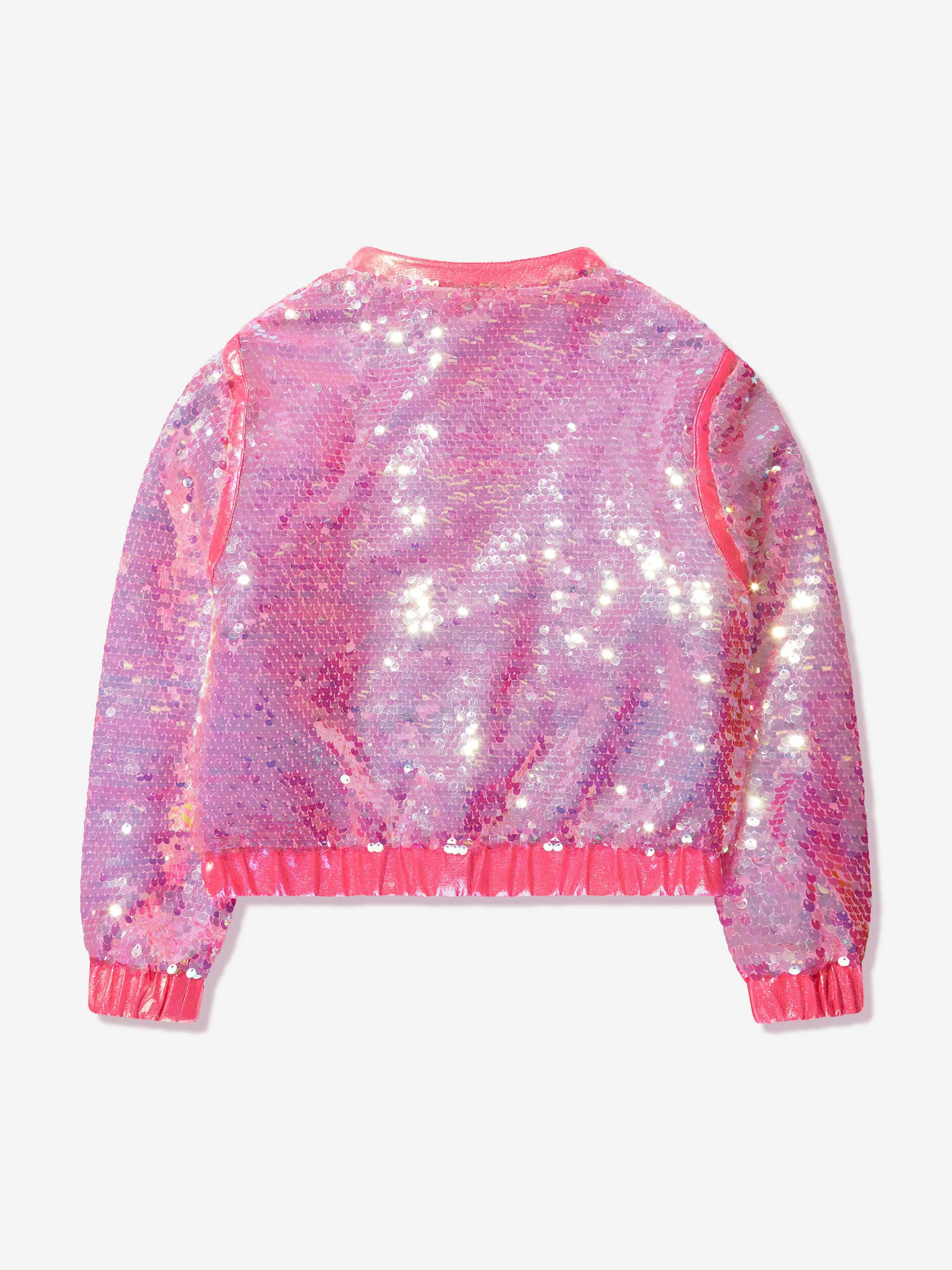 Billieblush Girls Sequin Jacket in Pink