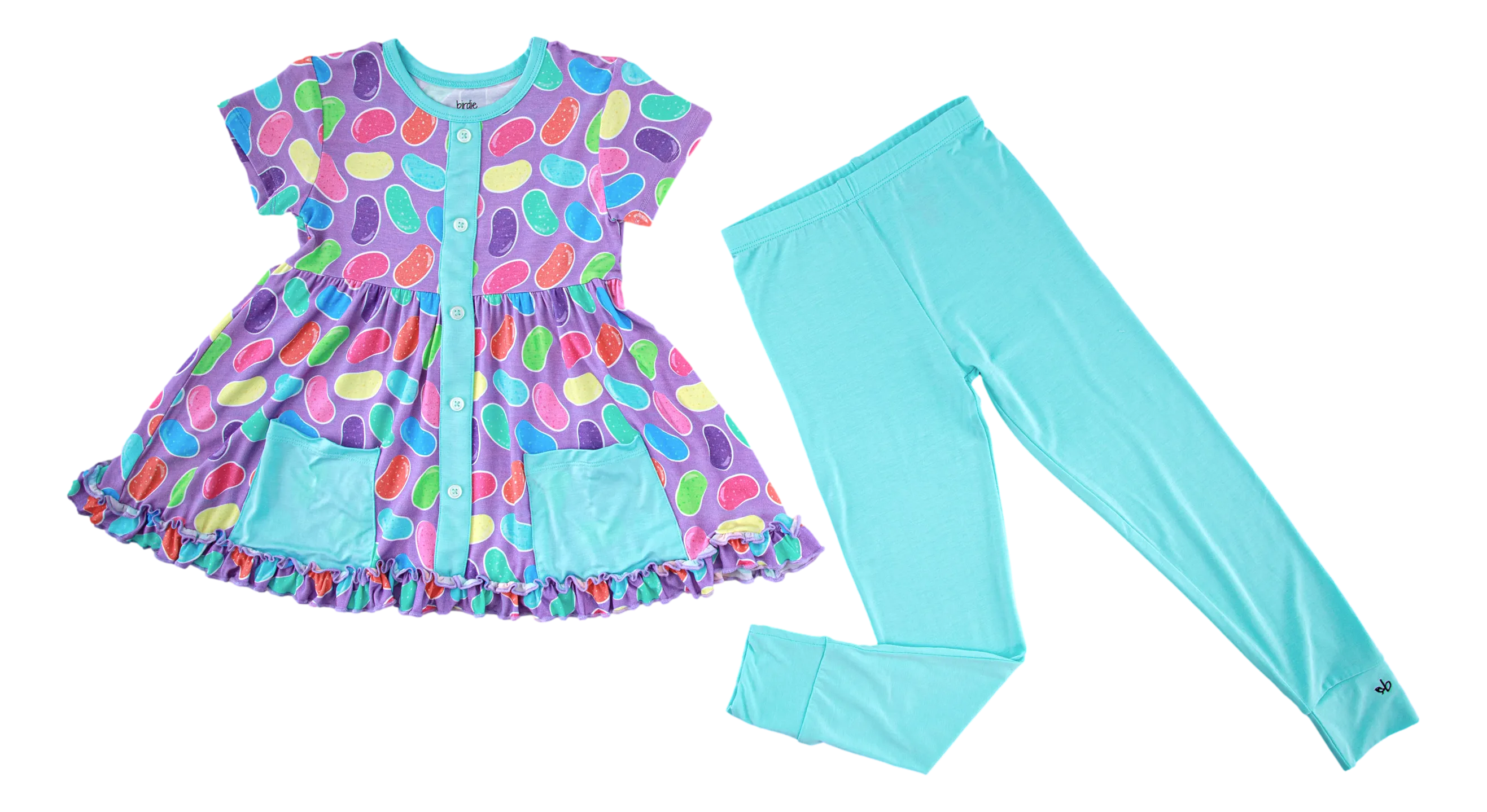 Birdie Bean Easter Jellybeans Julie Print Girls Birdie Peplum Set