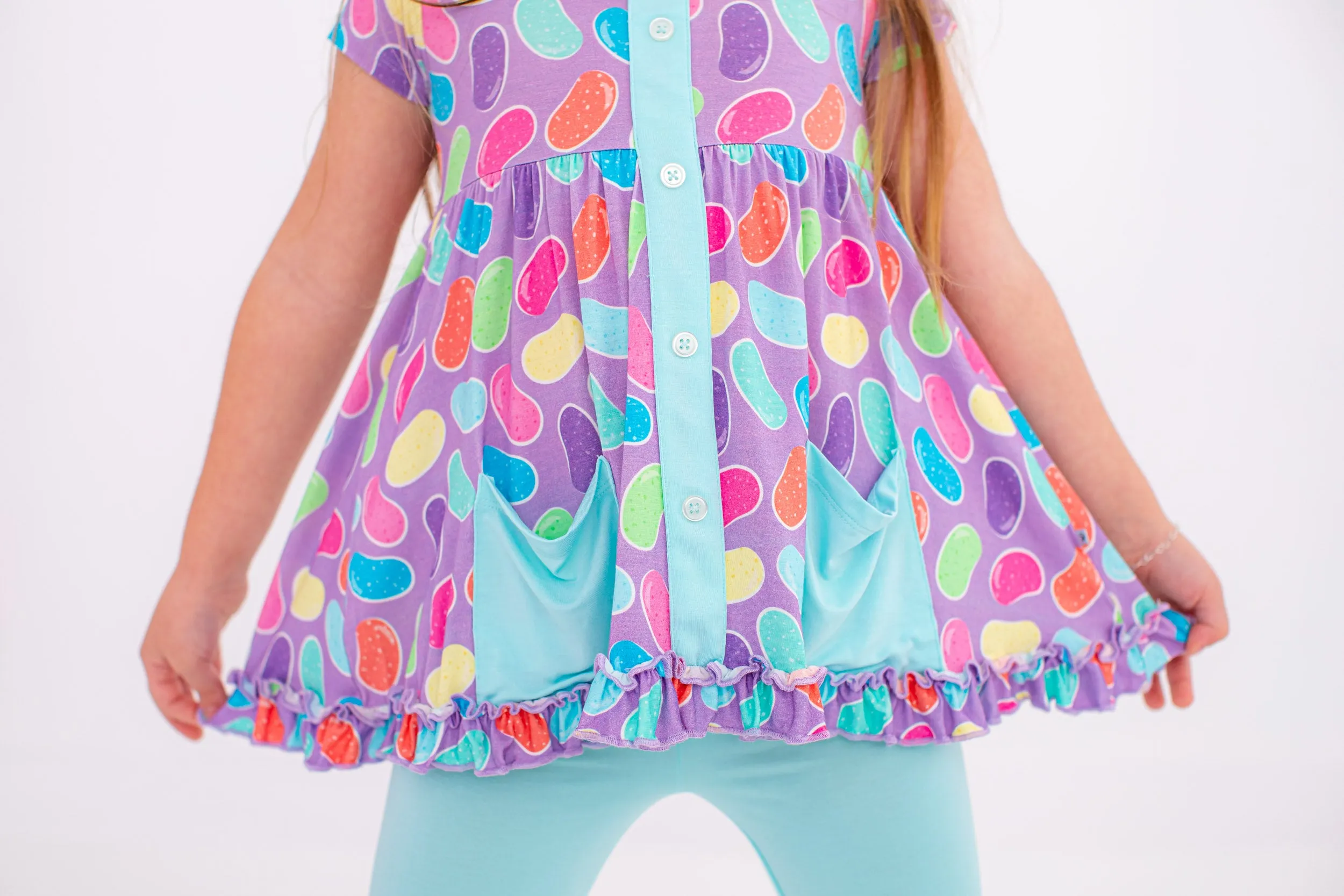 Birdie Bean Easter Jellybeans Julie Print Girls Birdie Peplum Set