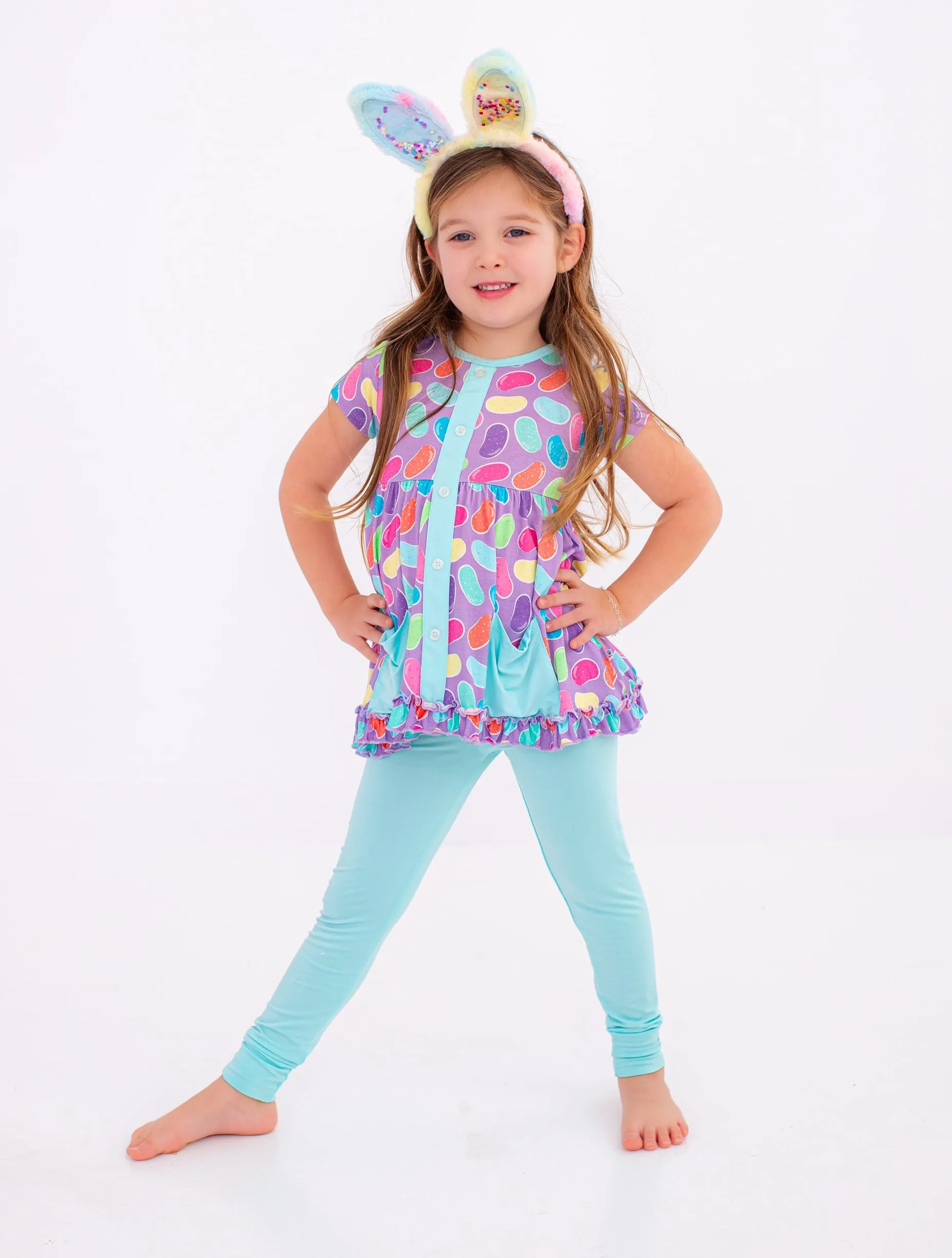 Birdie Bean Easter Jellybeans Julie Print Girls Birdie Peplum Set