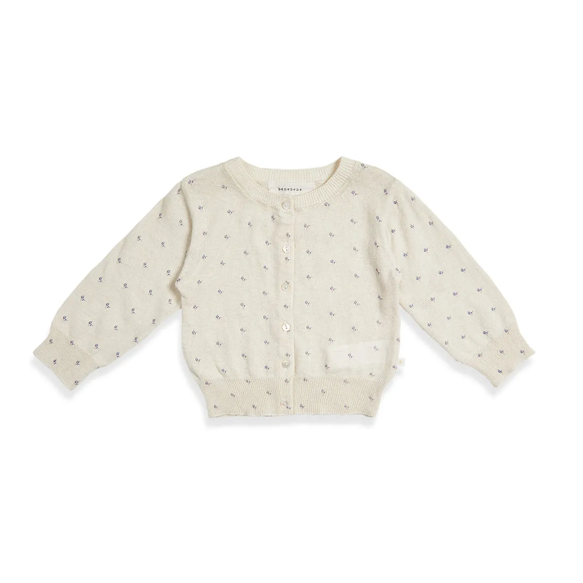 BNU24M45062-Cream BABY)Blue Lucy Knit Cardigan