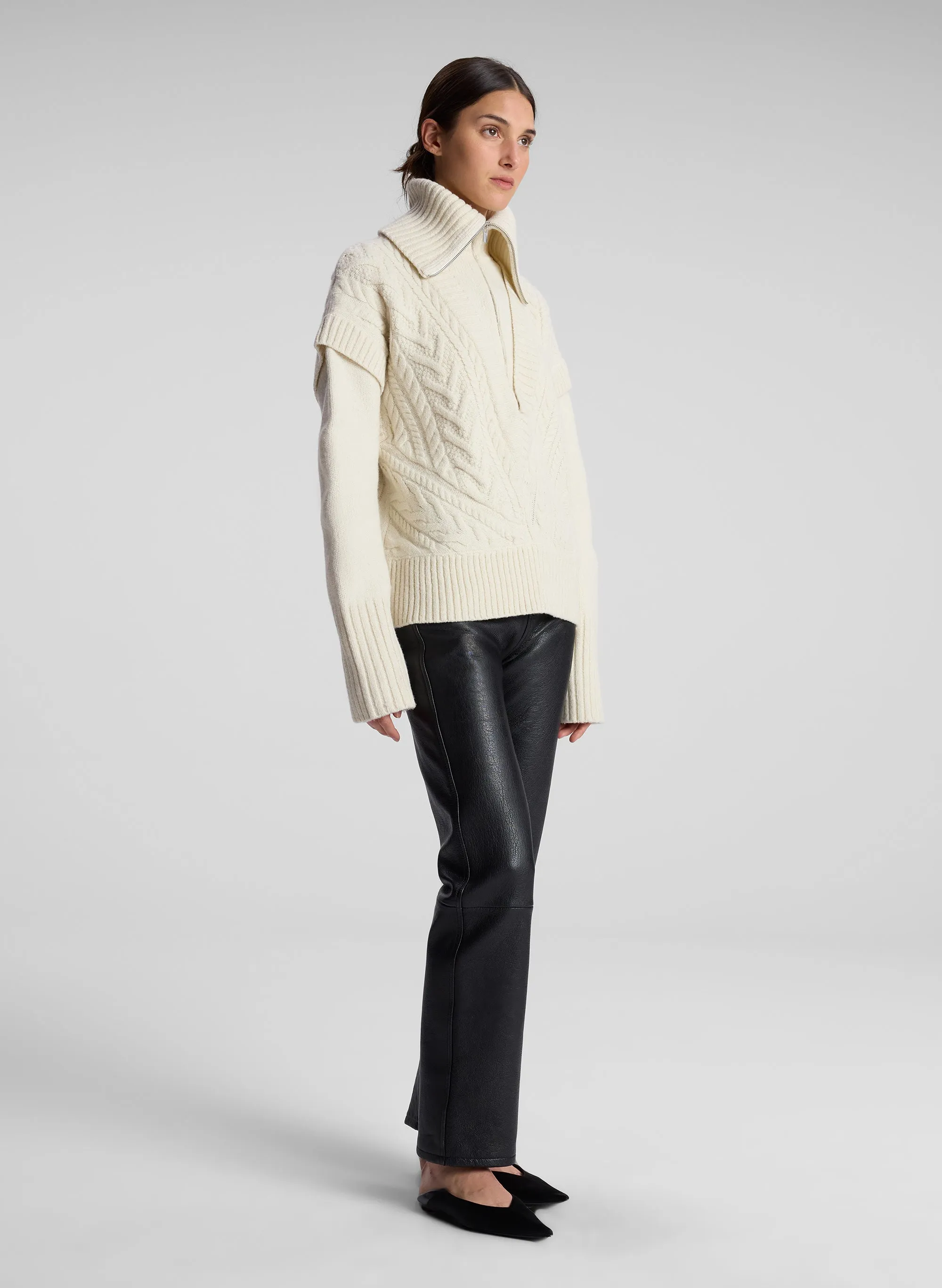 Callie Merino Cable Knit Sweater