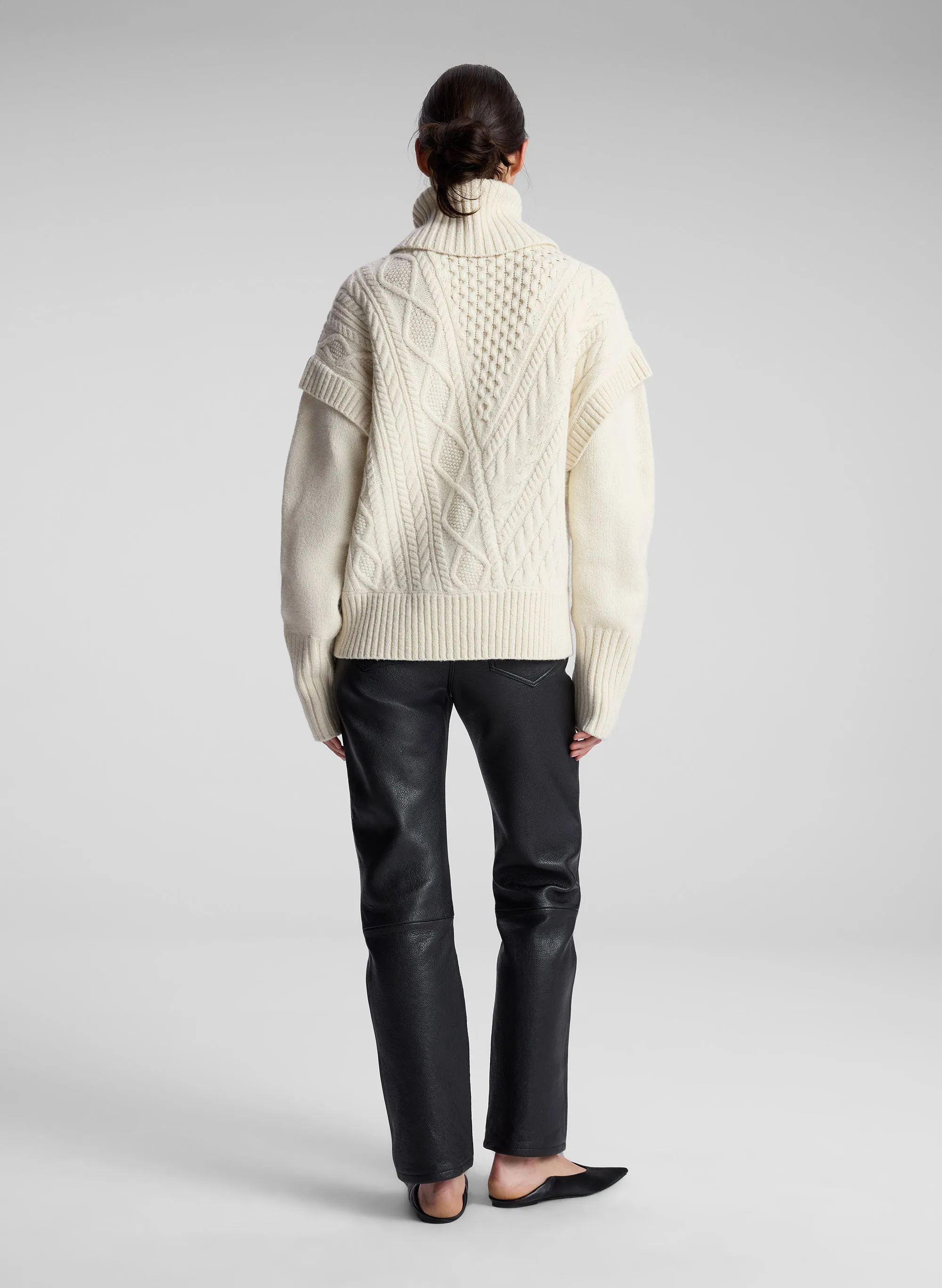 Callie Merino Cable Knit Sweater