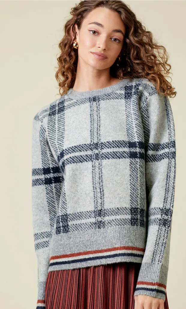 Checker Pullover Sweater