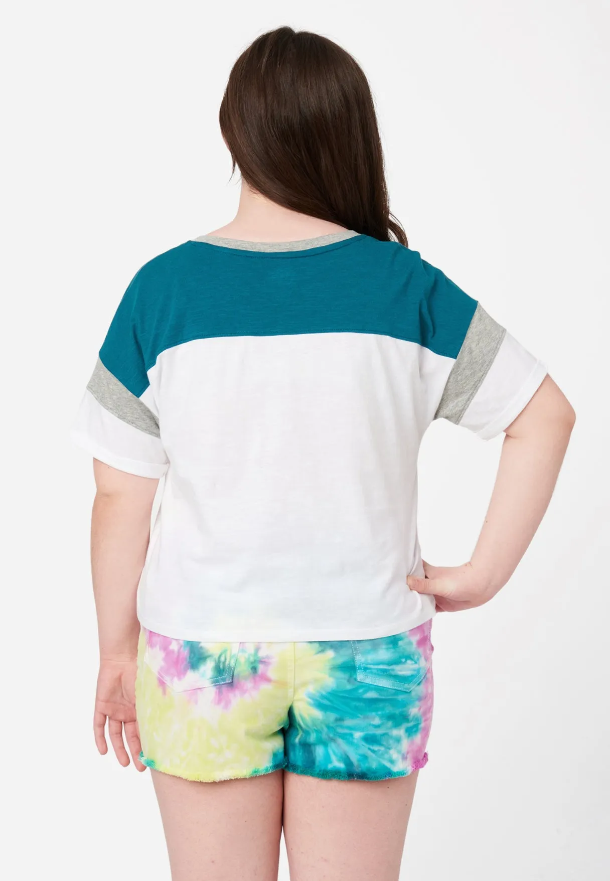 Color Block Graphic Tee