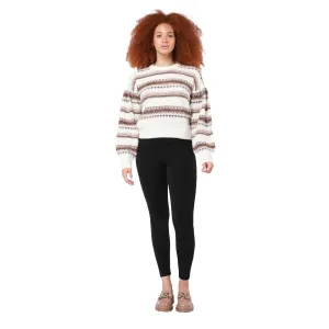 DEX Stripe Fringe Knit Sweater