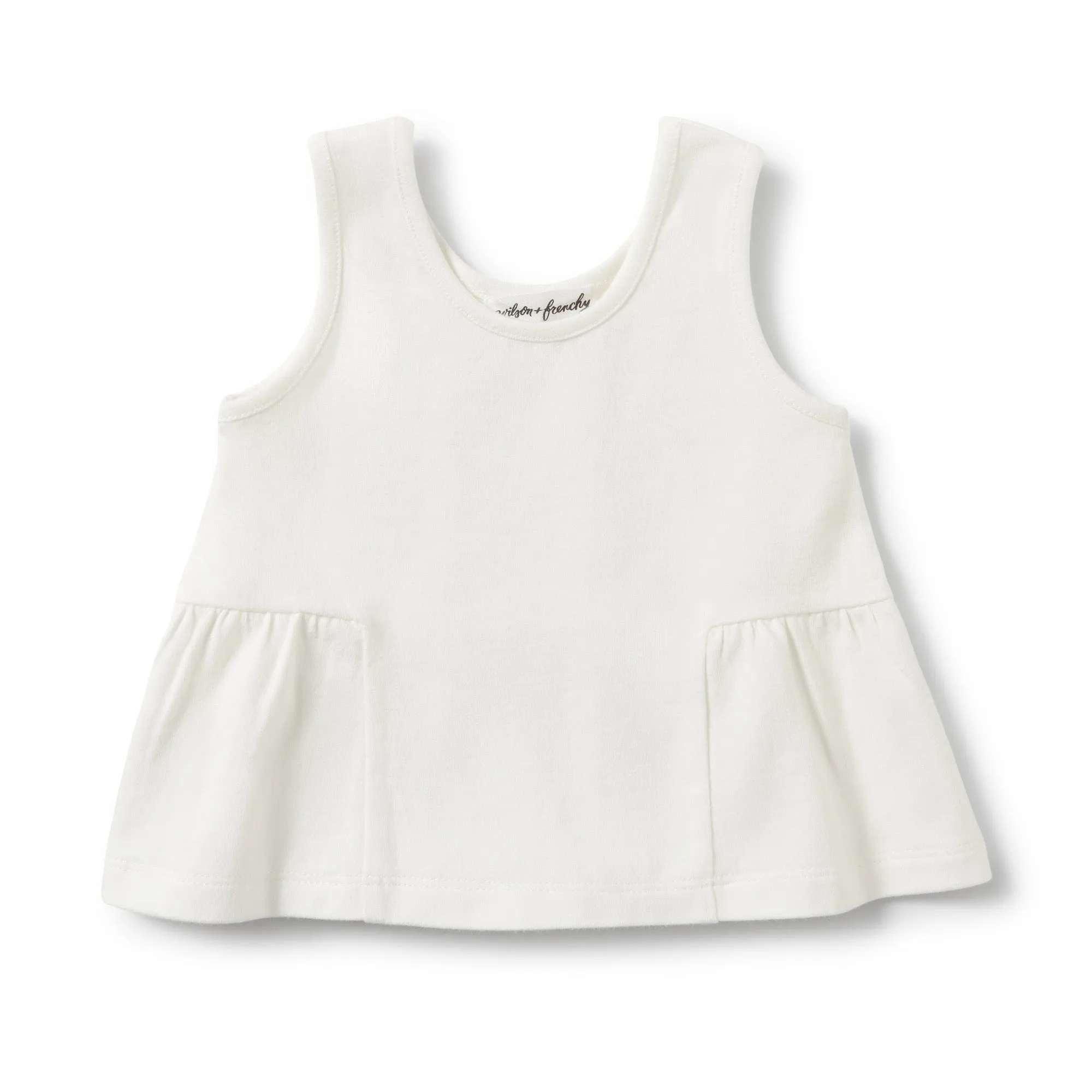 ECRU PEPLUM TANK