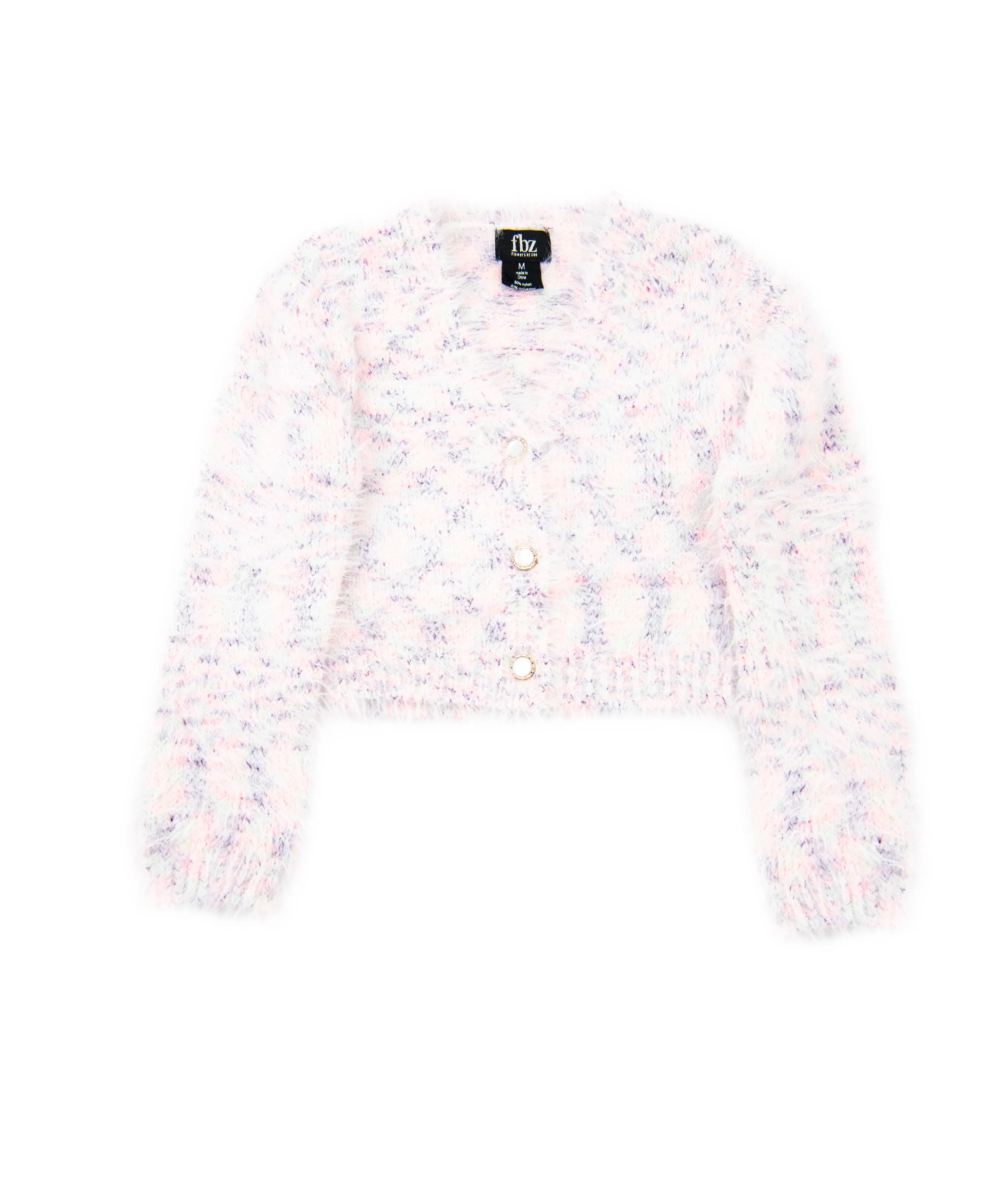 FBZ Girls Fuzzy Multi Cardigan