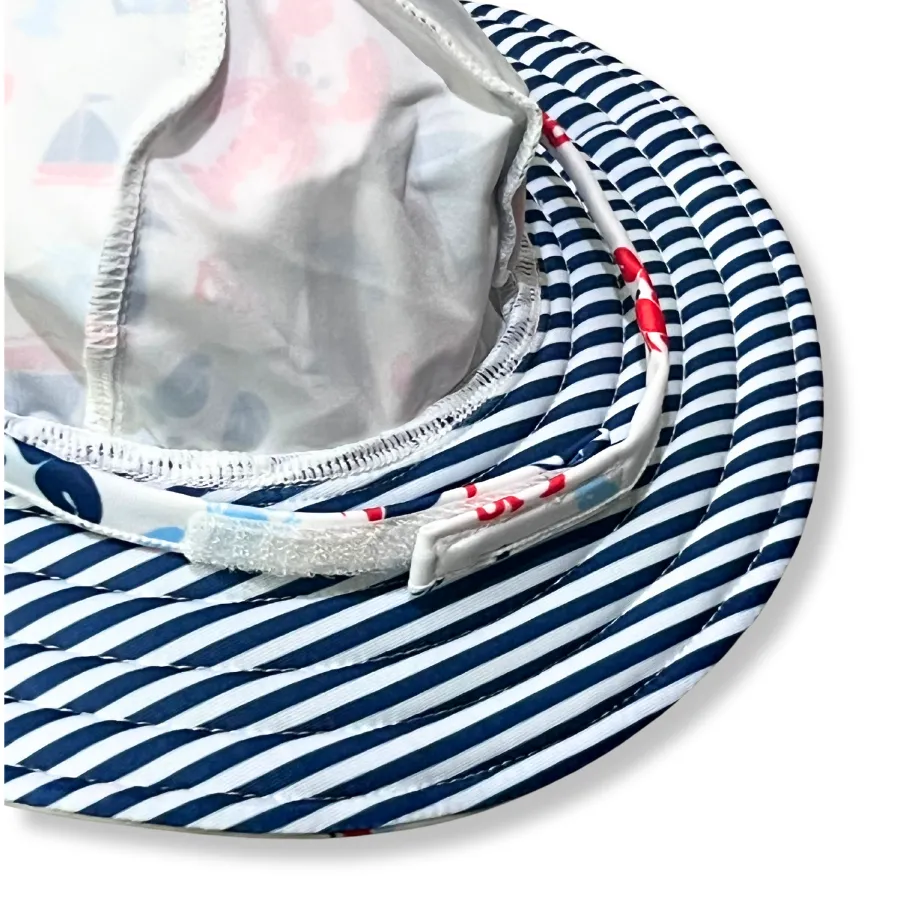 Flap Happy Upf 50  Summer Splash Swim Hat SUSE - Sunday Sails