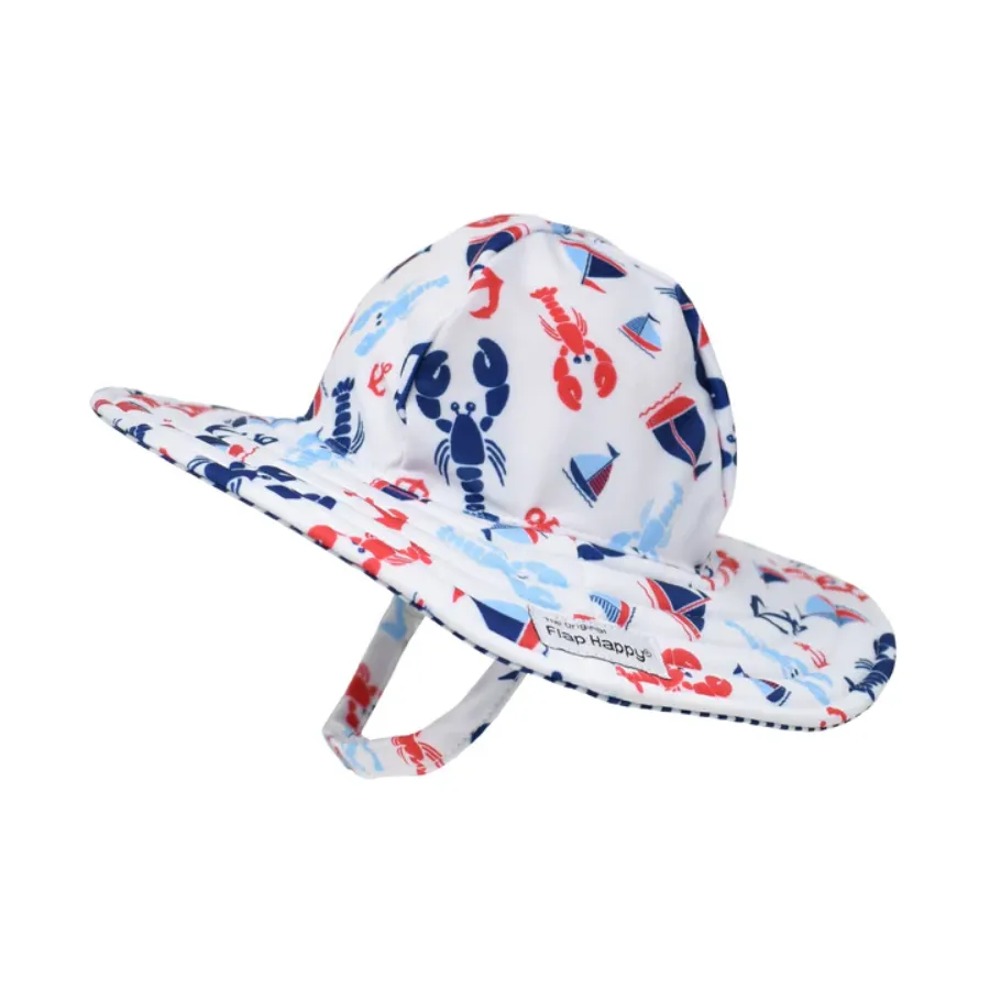 Flap Happy Upf 50  Summer Splash Swim Hat SUSE - Sunday Sails