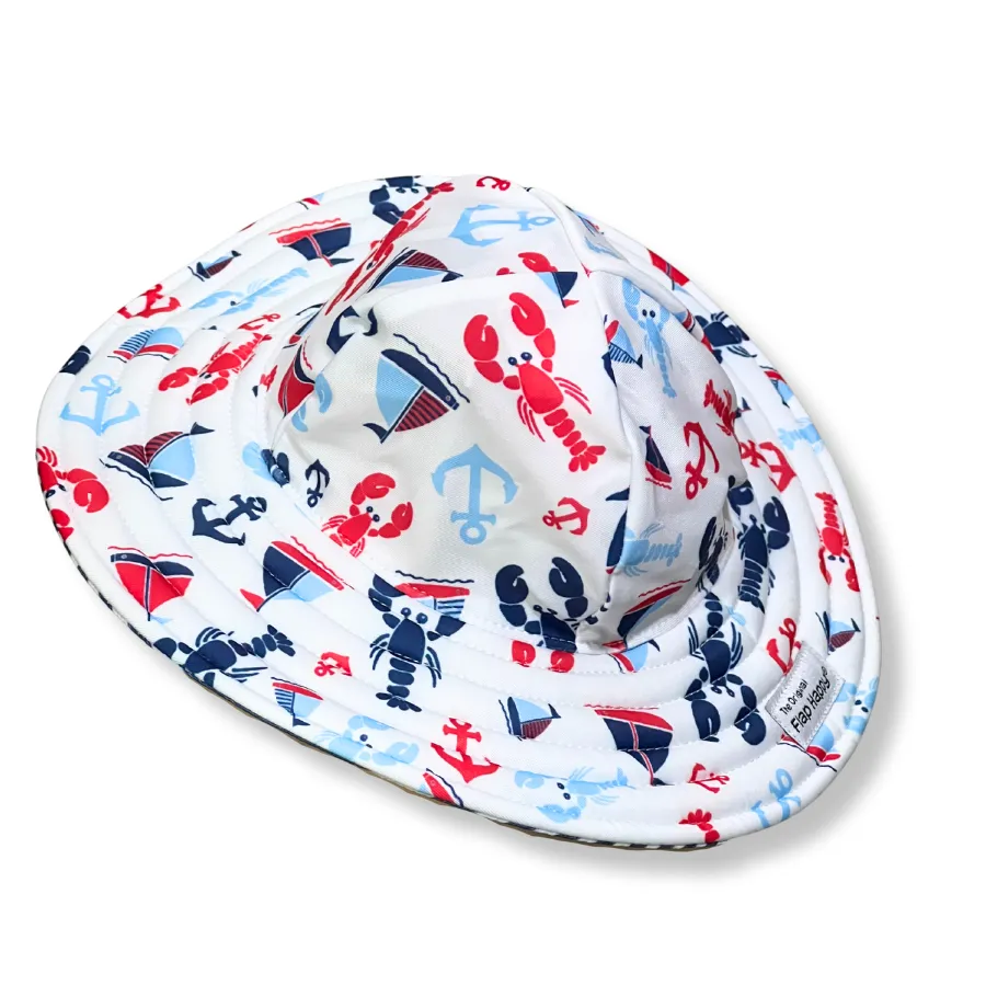 Flap Happy Upf 50  Summer Splash Swim Hat SUSE - Sunday Sails