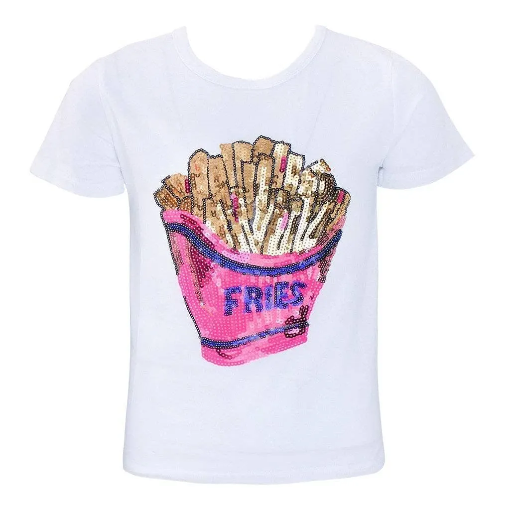 French Fries Sequin T-Shirt