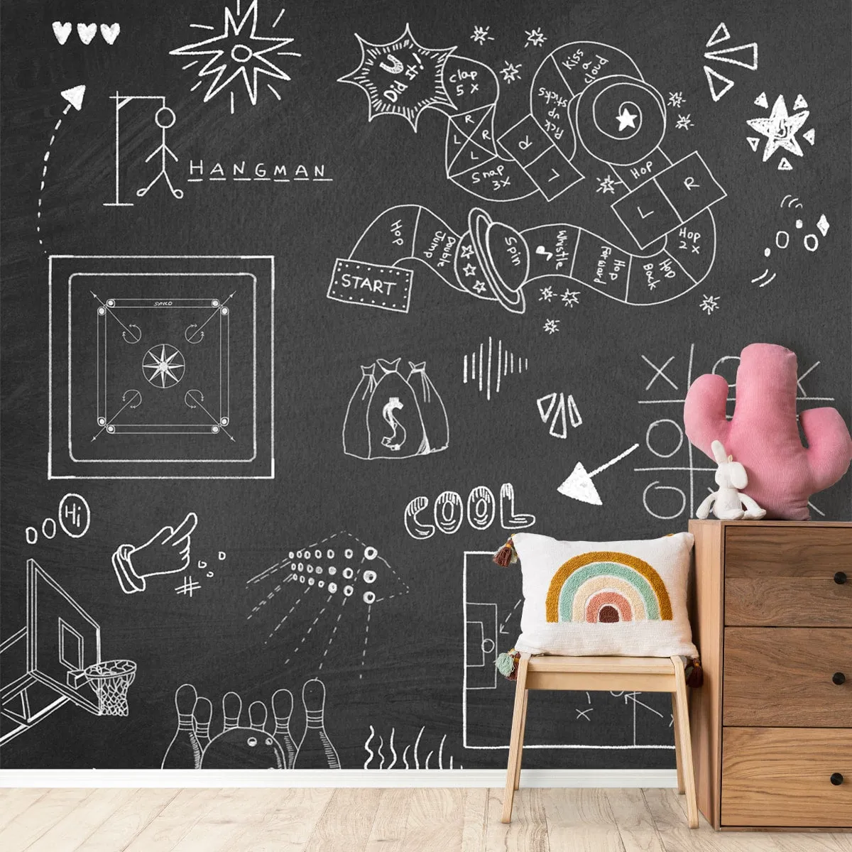 Gameboard Gallery Wallpaper Customised for Kids