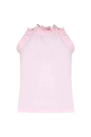 Girls Light Pink Ruffle Top