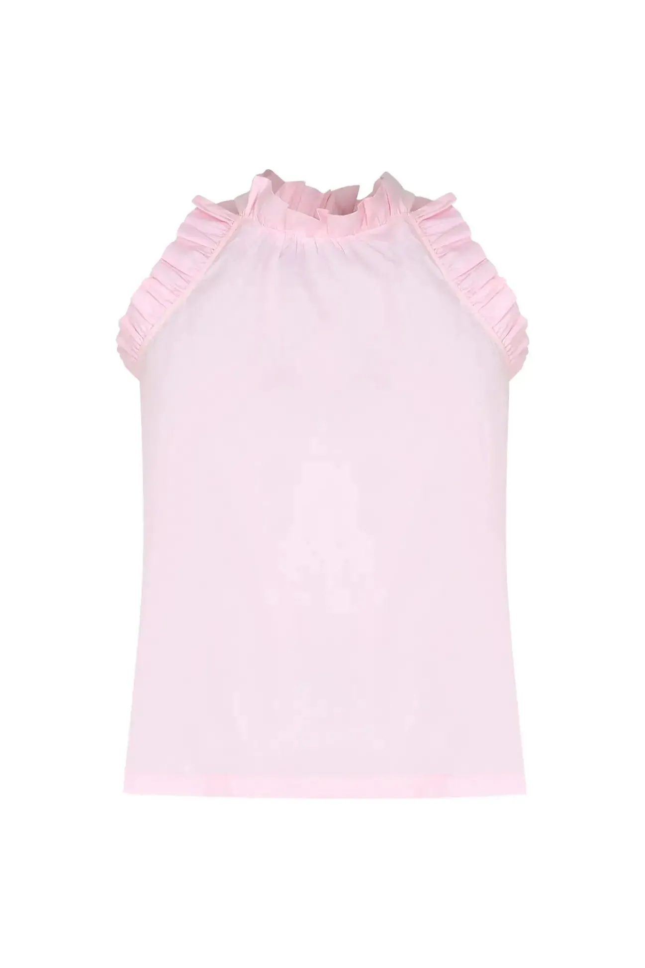 Girls Light Pink Ruffle Top