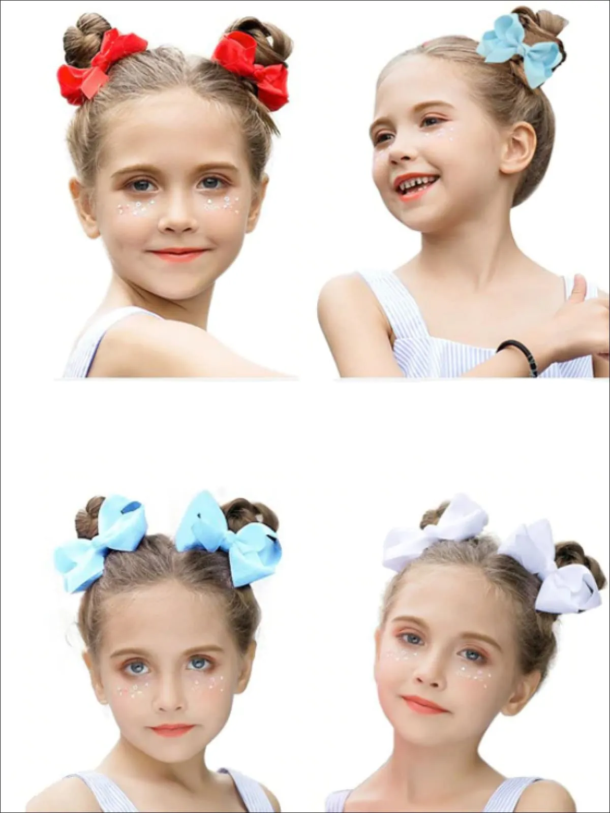 Girls Pastel Color Hair Bow Clip